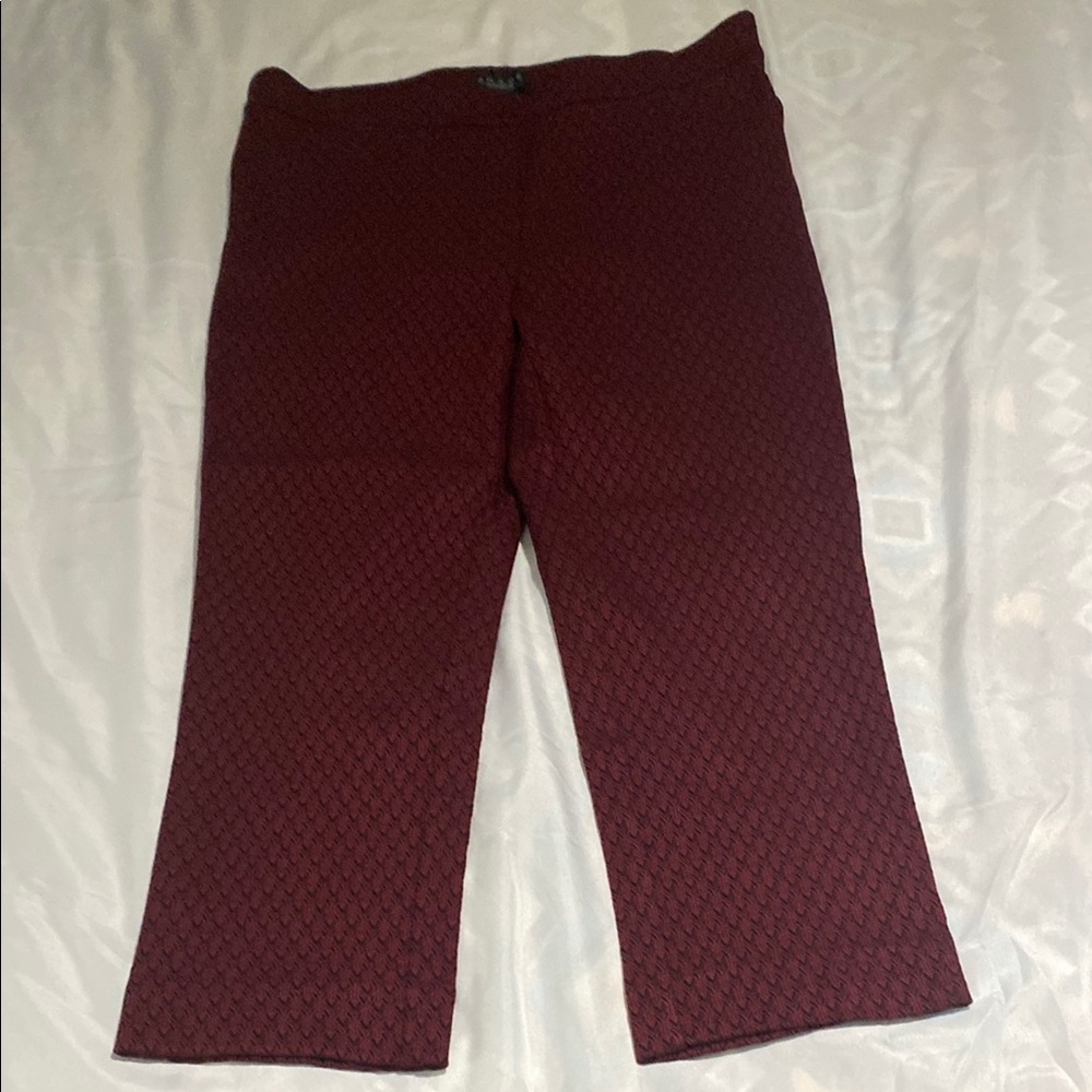 Grace Burgundy Textured Trousers